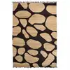 Image de Tapis Jute 120x180 Fait Main Beige Et Noir Duskia