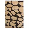 Image de Tapis jute 200x300 fait main beige et noir DUSKIA
