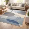 Image de Tapis salon 200x290 tissé bleu et crème rectangle motif rétro-vintage lyn49 courbla