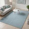 Image de tapis salon 160x225 tissé bleu rectangle motif géométrique LYN49 ARCROL