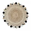 Image de Tapis Rond 120x120 Rond Jt Rondi Beige , Tapis Jute Artisanal