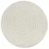 Image de Tapis Rond Lyn9 Spiratri   160 Cm Crème Tapis Facile D'entretien Idéal Pour La Chamb