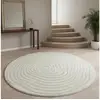 Image de Tapis rondlyn9 spiratri   200 cm crème tapis facile d'entretien idéal pour le salon