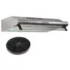 Image de Beldeko - hotte casquette visière 60 cm inox 240 m3h - 100 watts - filtre inclus
