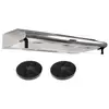 Image de Beldeko - hotte casquette visière 90 cm inox 420 m3h