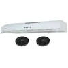 Image de BELDEKO - Hotte casquette / Visière / Rivage 90 cm - Blanche - 200W - Double moteur - 438 m3/H