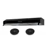 Image de BELDEKO - Hotte casquette / visière Rivage 90 Cm - NOIR - Double moteur - 200W - 438 m3/h