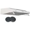 Image de BELDEKO Hotte Casquette 60 cm Blanche - Double moteur 200 Watts - 435 m3/h