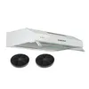 Image de BELDEKO Hotte Casquette 60 cm Blanc - Double moteur 200 Watts - 435 m3/h
