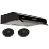 Image de Beldeko hotte casquette 60 cm noir - double moteur 200 watts - 435 m3h
