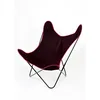 Image de Fauteuil Papillon en coton coloré Lie de Vin 90 cm