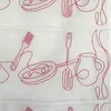 Image de Modulable brodé ustensiles de cuisine Rouge 45x180 cm
