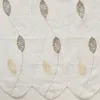 Image de Brise bise en étamine brodée Taupe 30x90 cm