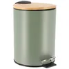 Image de POUBELLE METAL FREIN DE CHUTE 2.5L - KAKI / BAMBOU - Tendance