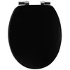 Image de Abattant WC 18 pouces - Fermeture avec Frein de chute - Tendance - Noir
