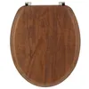 Image de Abattant WC 18 pouces - Couvercle Imprimé et Attaches Inoxydables - Tendance - Imitation Acacia rustique