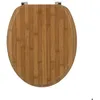 Image de Abattant WC 18 pouces - Couvercle Imprimé et Attaches Inoxydables - Tendance - Imitation Bambou