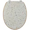 Image de Abattant WC en bois 18 pouces - Couvercle Design - Tendance - Terrazzo