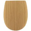 Image de ABATTANT WC BOIS MOULE 18 POUCES FORME PLATE ATTACHES ACIER INOXYDABLE - FACON CHENE