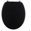 Image de Abattant WC 18 pouces - Attaches Acier Inoxydable - Tendance - Noir uni
