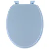 Image de Abattant WC en bois 18 pouces - Attaches Plastiques - Tendance - Bleu Clair