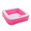 Image de Pataugeoire carrée rembourée - Rose et blanc - Petite piscine gonflable