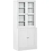 Image de Bibliothèque vitrine 4 portes PISE bois blanc
