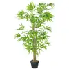 Image de Bambou Artificiel Hauteur 1,5 M 644 Feuilless & Lichen Denses Réalistes Pot Inclus Noir
