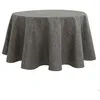 Image de Nappe ronde - HOME MAISON - Gris anthracite - 160 cm - Infroissable - Anti-tâches