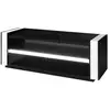 Image de Meuble tv lina noir et blanc avec led   143 x 50 x 52 cm