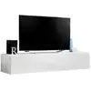 Image de Meuble Tv Suspendu Fly   Design Moderne   Blanc Brillant   Système Push To Open