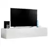 Image de Meuble tv suspendu fly   design moderne   blanc brillant   système push to open