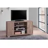 Image de Meuble TV BELEK 120 cm à 2 portes et 3 niches coloris Sonoma.: 40 Marron