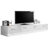 Image de Meuble tv 200cm collection comet. Couleur blanc. 2 portes abattantes.