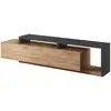 Image de Meuble tv 220cm collection bergame. Coloris chêne et gris anthracite.