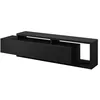 Image de Meuble TV 220cm collection BERGAME. Coloris noir super mat.