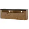 Image de Meuble tv 140cm collection santiago. Couleur chêne et noir effet bois. 1 porte