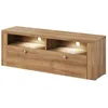 Image de Meuble TV 140cm collection SANTIAGO. Couleur chêne. 1 Porte