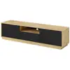 Image de Meuble Tv 180cm Collection Villa. Couleur Chêne Et Noir Mat