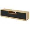 Image de Meuble tv 180cm collection villa. Couleur chêne et noir mat
