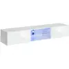 Image de Meuble Tv Suspendu 180cm Avec 2 Portes Et Niches Éclairées Collection Switch. Meuble