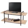 Image de Meuble TV style moderne avec 2 étagères collection DARYL   Dimensions 120x43x55 cm coloris chêne clair