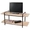 Image de Meuble tv style moderne avec 2 étagères collection daryl   dimensions 120x43x55 cm, coloris chêne clair