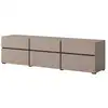 Image de Meuble Tv 180cm Coloris Beige Et Noir Collection Havana. Meuble Design Avec 3 Portes