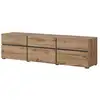 Image de Meuble Tv 180cm Coloris Chêne Et Noir Collection Havana. Meuble Design Avec 3 Portes