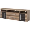 Image de Meuble Tv Brazza 182 Cm   2 Portes, 2 Tiroirs   Noyer Satin Et Niches Visibles