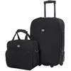 Image de Trolley DAVID JONES 55x35x20 35L + Vanity 15L Noir