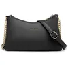 Image de Pochette Bandoulière - David Jones - Petit Sac Epaule Cuir PU Femme - 3 Compartiments Sacoche Plate - Noir