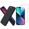 Image de Coque Pour Iphone 13 Silicone Noir + 2 Verres Trempes Little Boutik®