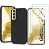 Image de Coque Pour Samsung Galaxy S22 PLUS 5G Silicone Noire + 2 Verres Trempes Little Boutik®